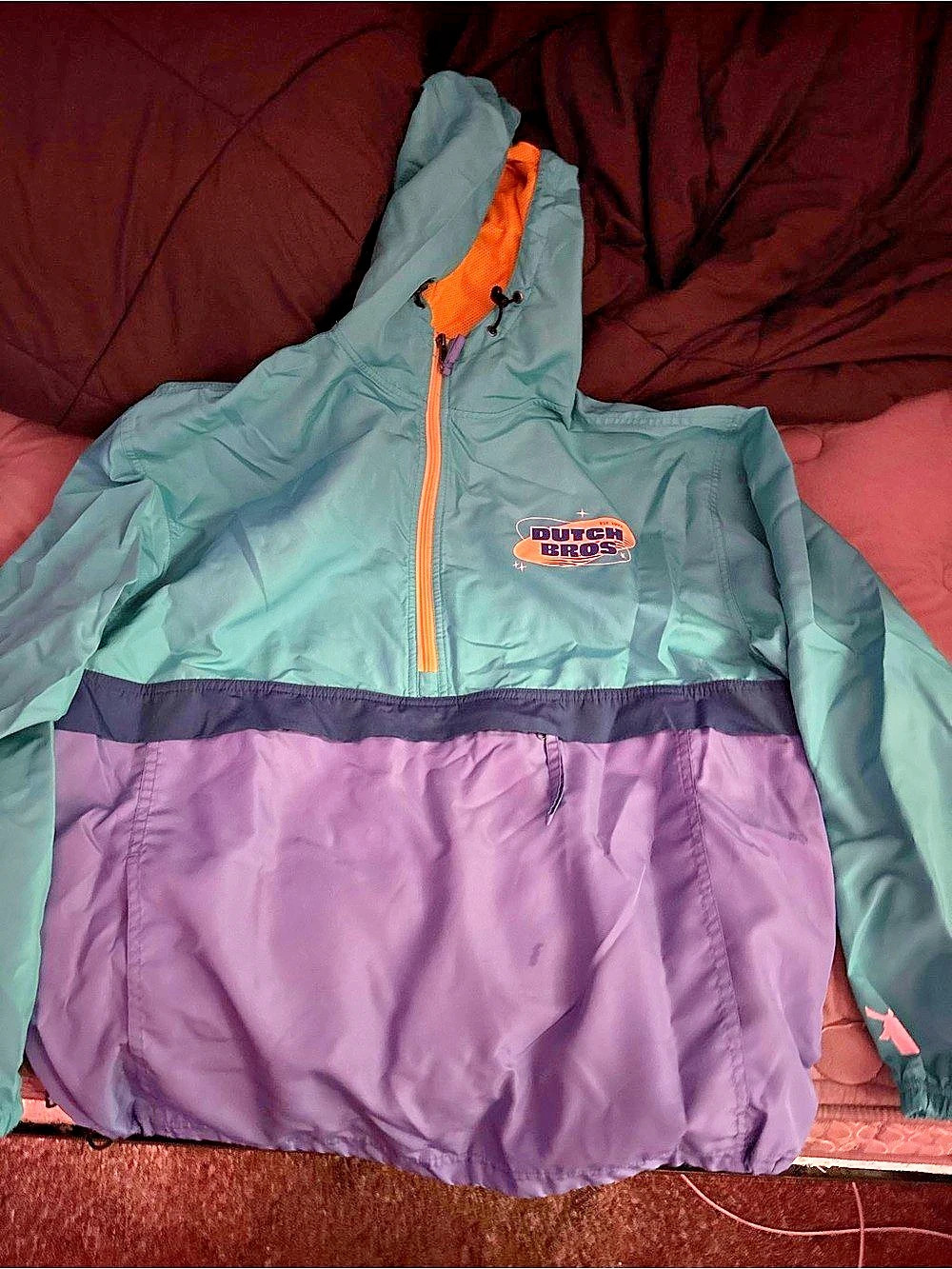 Dutch Bros Colorblock Windbreaker XL